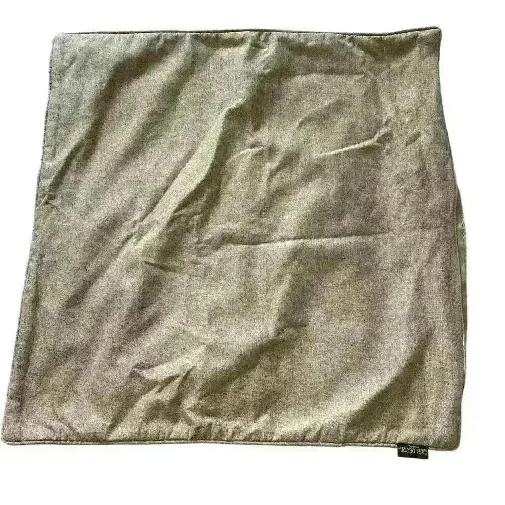 NWOT pillow covers 26 by 26 inches/ Tan/Khaki front-Blue/grey velvety back
